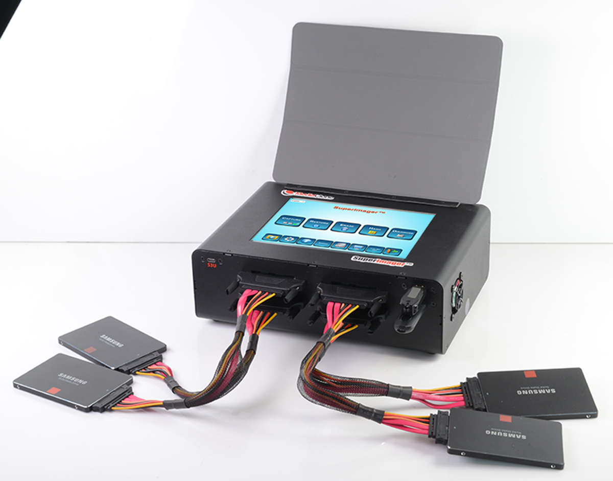 SuperImager Plus 8 inch T4 Portable Forensic Imaging Unit with Thunderbolt and NVMe ports - Dual Open OS
