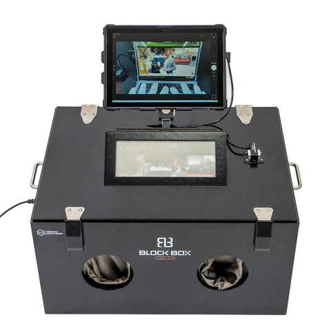 Mission Darkness™ BlockBox Lab XL With Mounted Webcam and Tablet